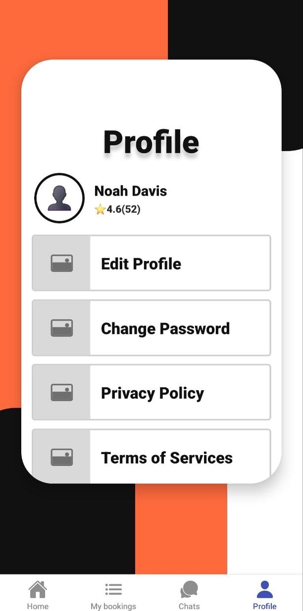 ChefXperience fictional chef profile settings