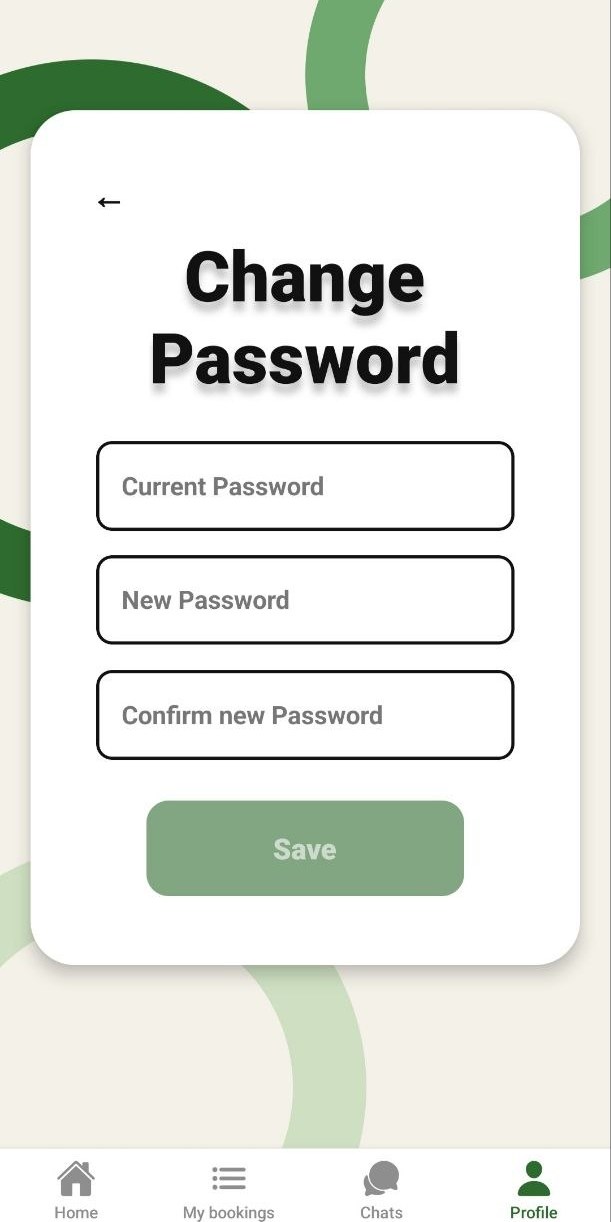 Zulin Cleaning account settings screen